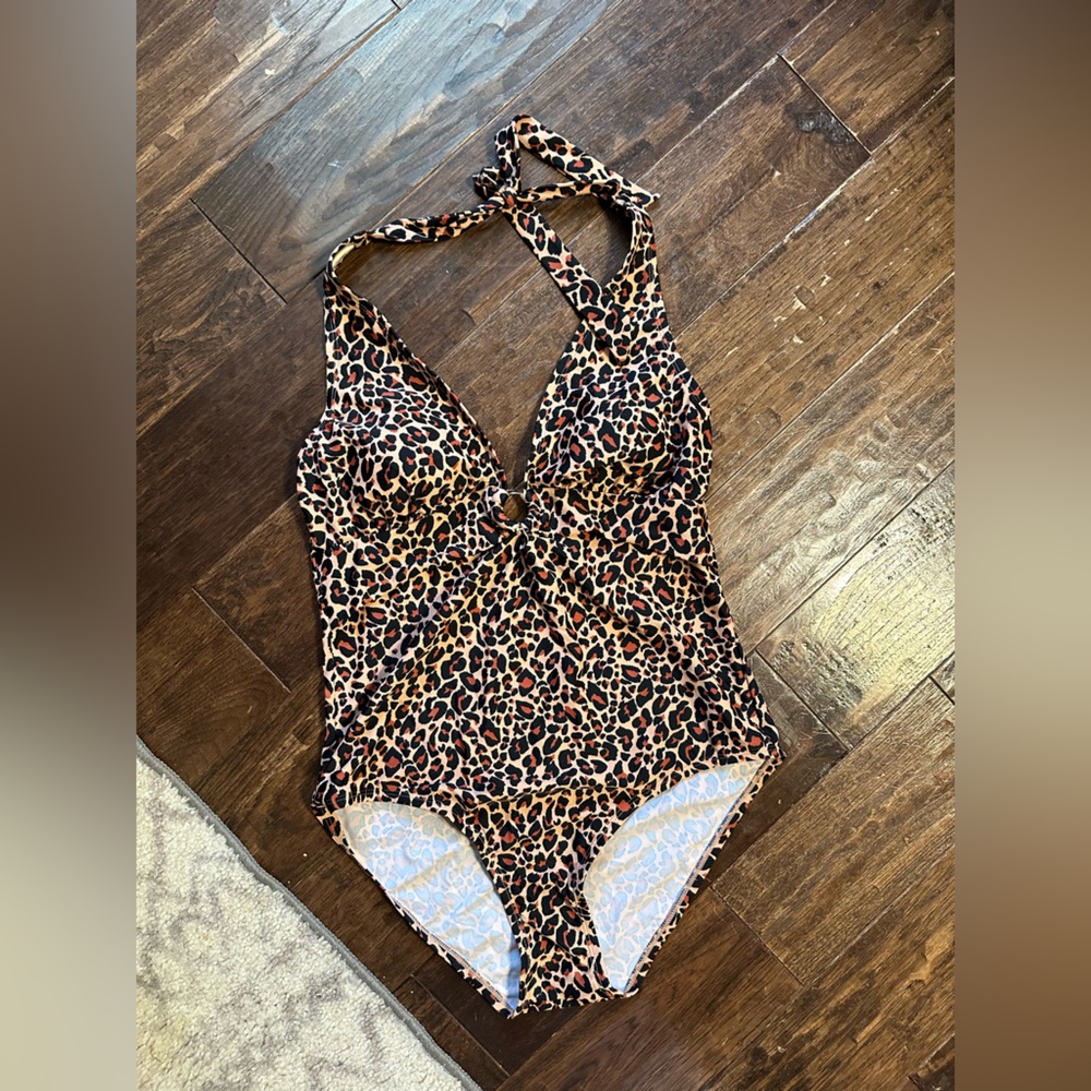 Kona Sol Leopard Swimsuit Size Large